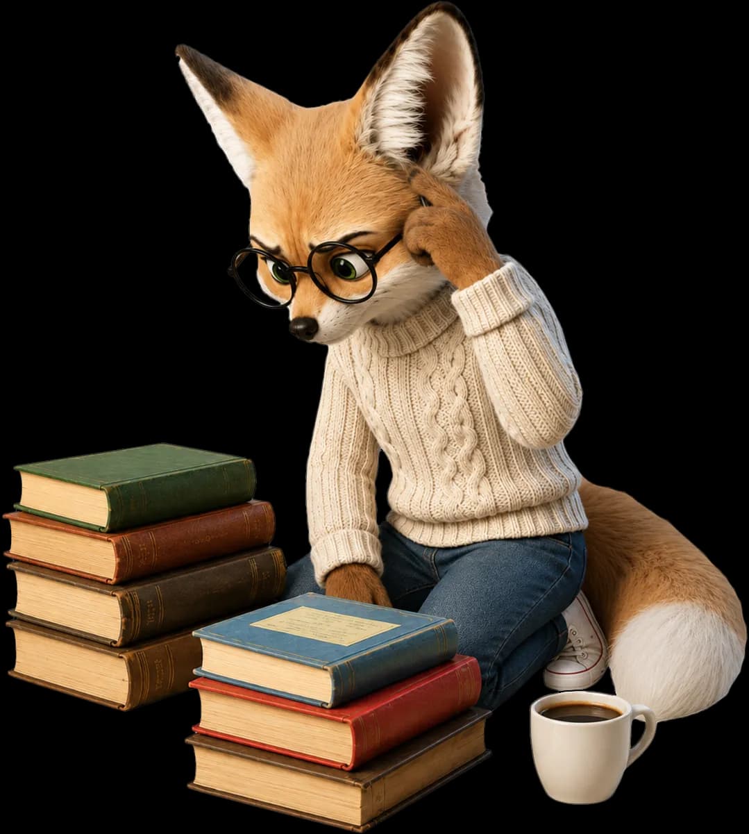 Maddie solving a question with books